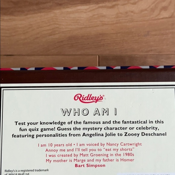Ridley’s who Am I game - Picture 7 of 7